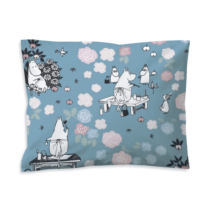 Moomin mamma day dreamer pillowcase - Blue - Grey - Finlayson