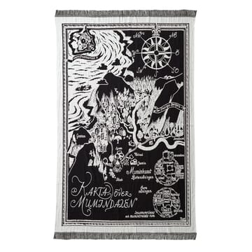 Moomin map throw - Back - White - Finlayson
