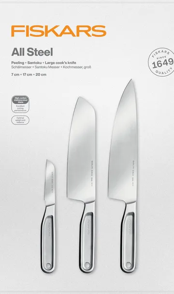 All Steel knife set - 3 pieces - Fiskars