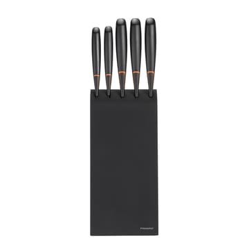 Edge knife block with 5 knives - black - Fiskars