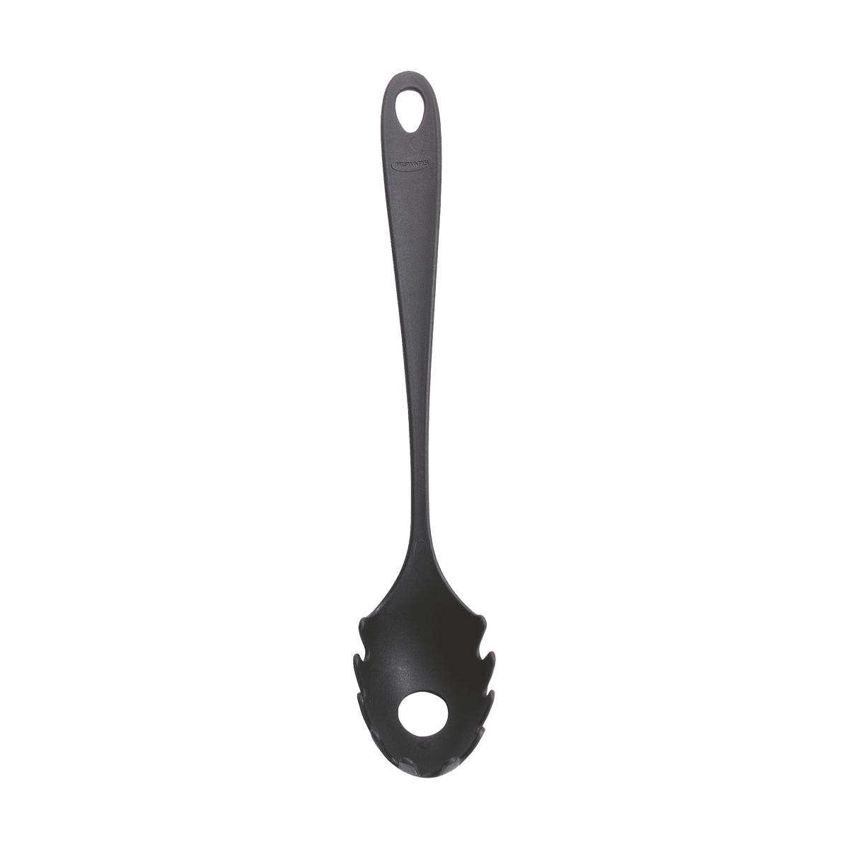 Fiskars Essential pasta spoon 28.5 cm | Scandinavian Design | Spoons, scoops & ladles | Black
