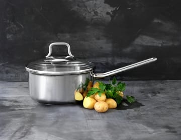 Fiskars pot & saucepan set with glass lid 3 pieces - Stainless steel - Fiskars