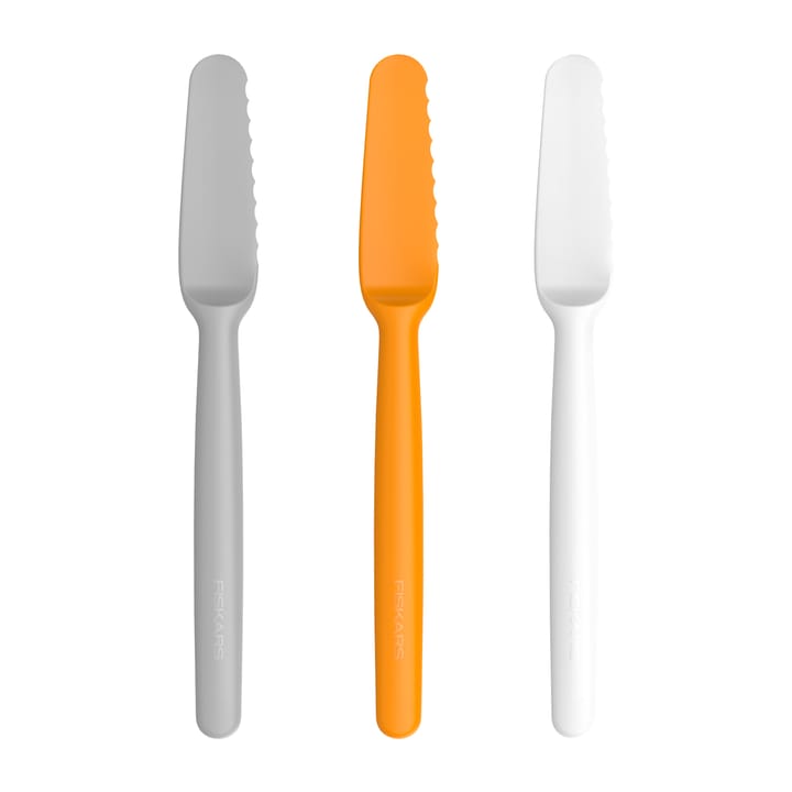 Functional Form butter knife 3-pack - grey-orange-white - Fiskars