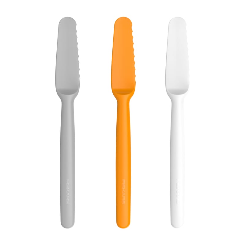 Fiskars Functional Form butter knife 3-pack grey-orange-white