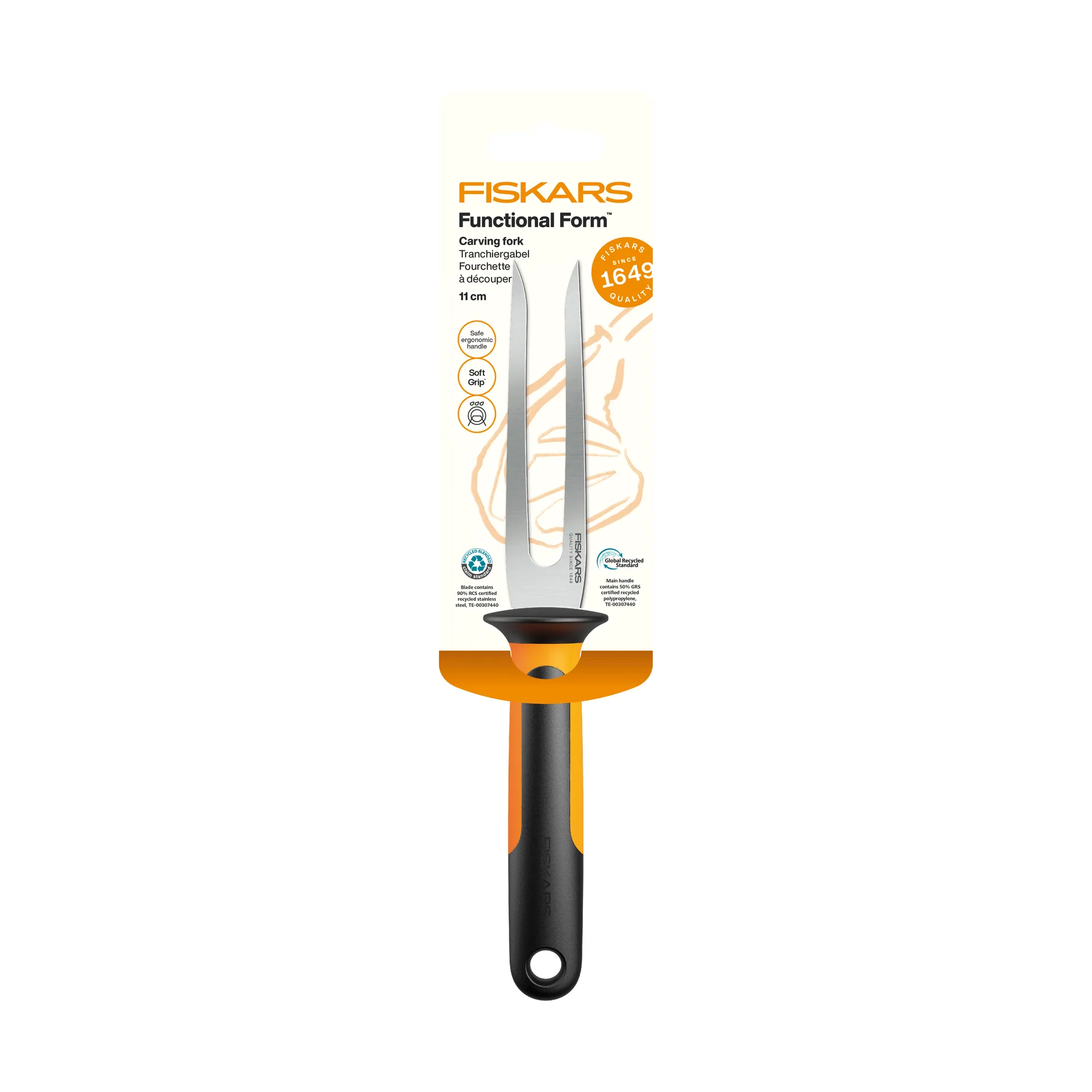Functional Form carving fork, Stainless steel Fiskars