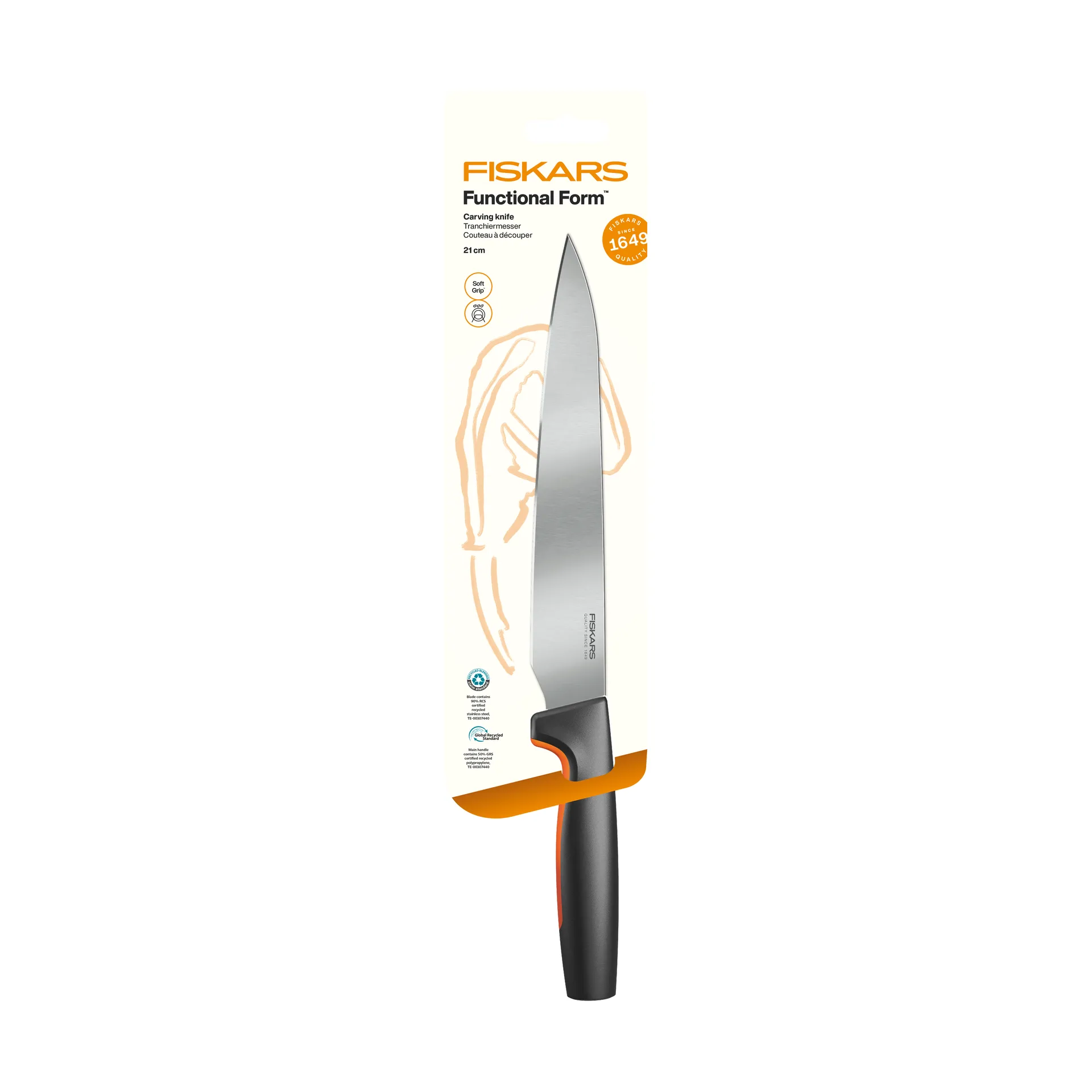 Functional Form carving knife, Stainless steel Fiskars