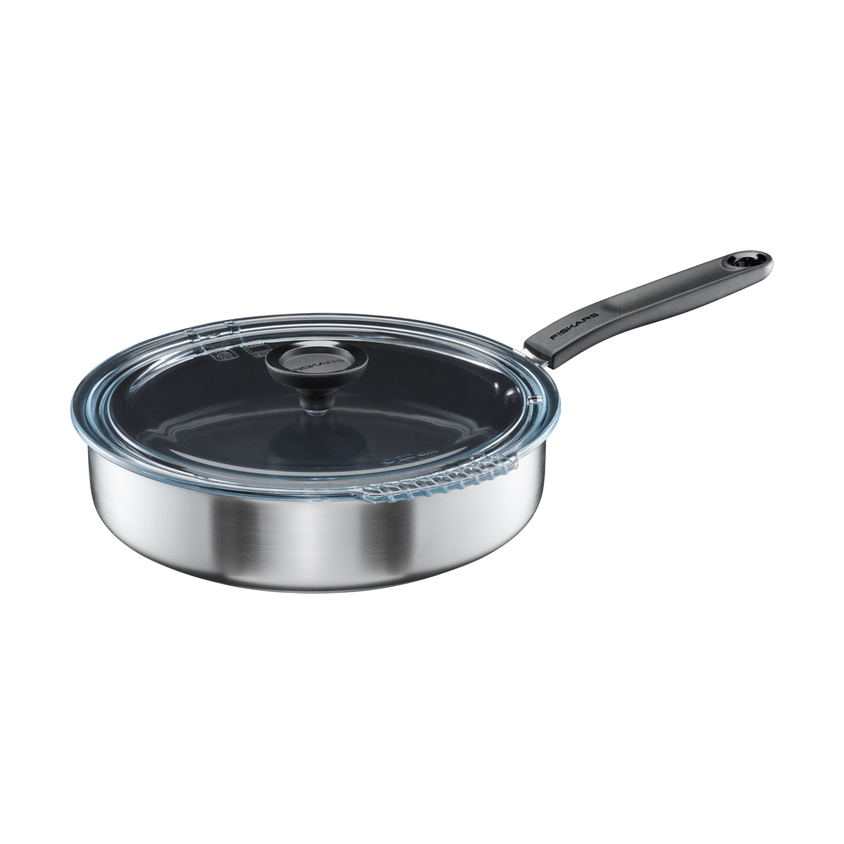 Fiskars Functional Form ceramic saute pan 26 cm | Scandinavian Design | Saucier & sauté pans | Black