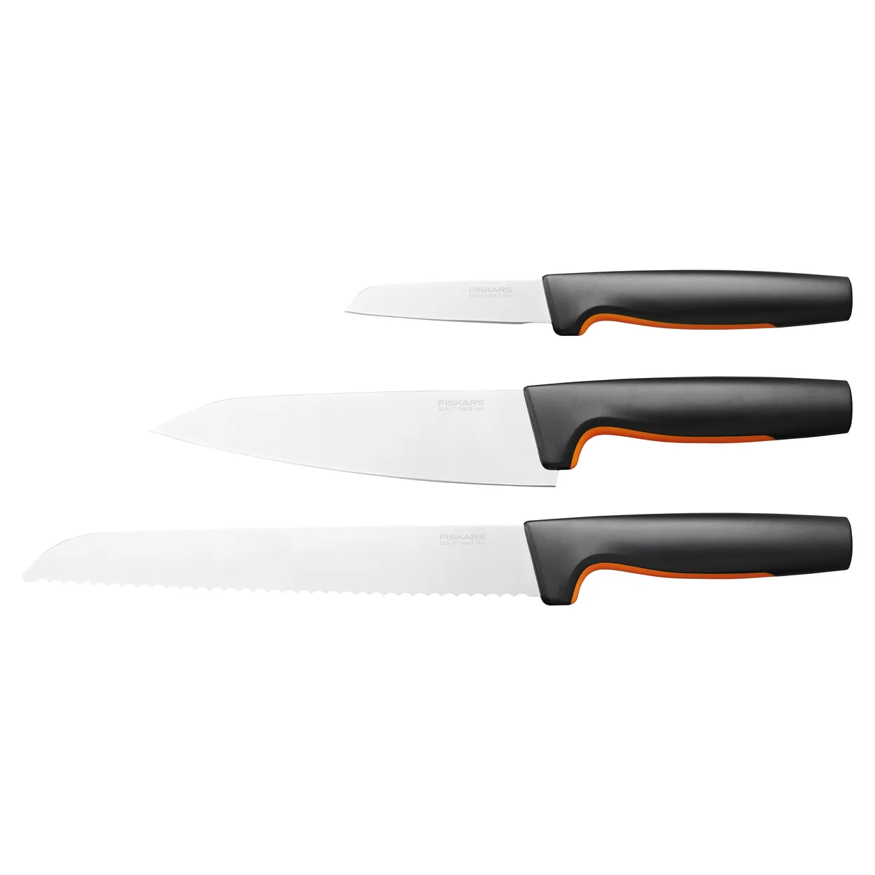 Fiskars Functional Form knife set 3 pieces | Scandinavian Design | Knife sets | Black