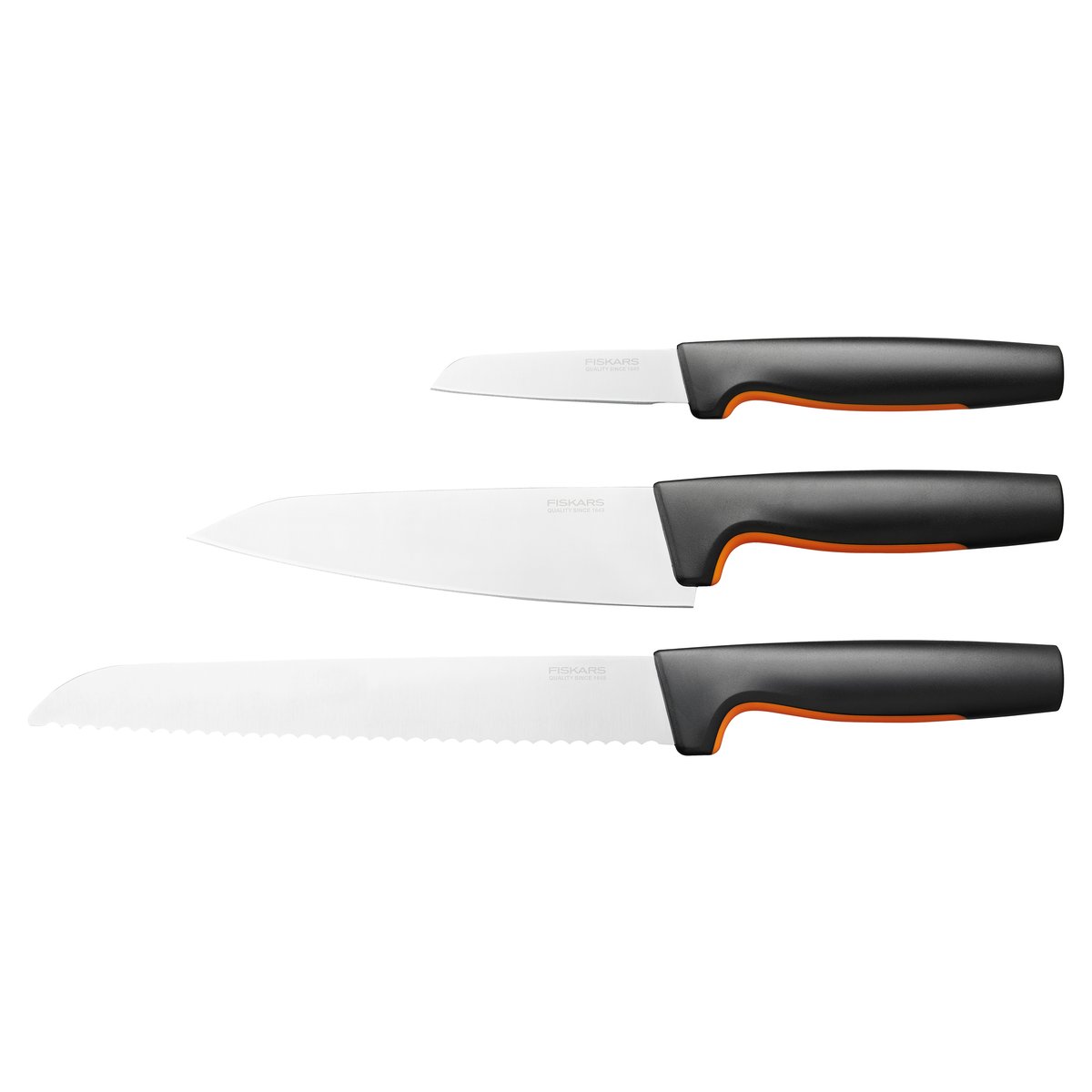 Fiskars Functional Form knife set 3 pieces | Scandinavian Design | Knife sets | Black