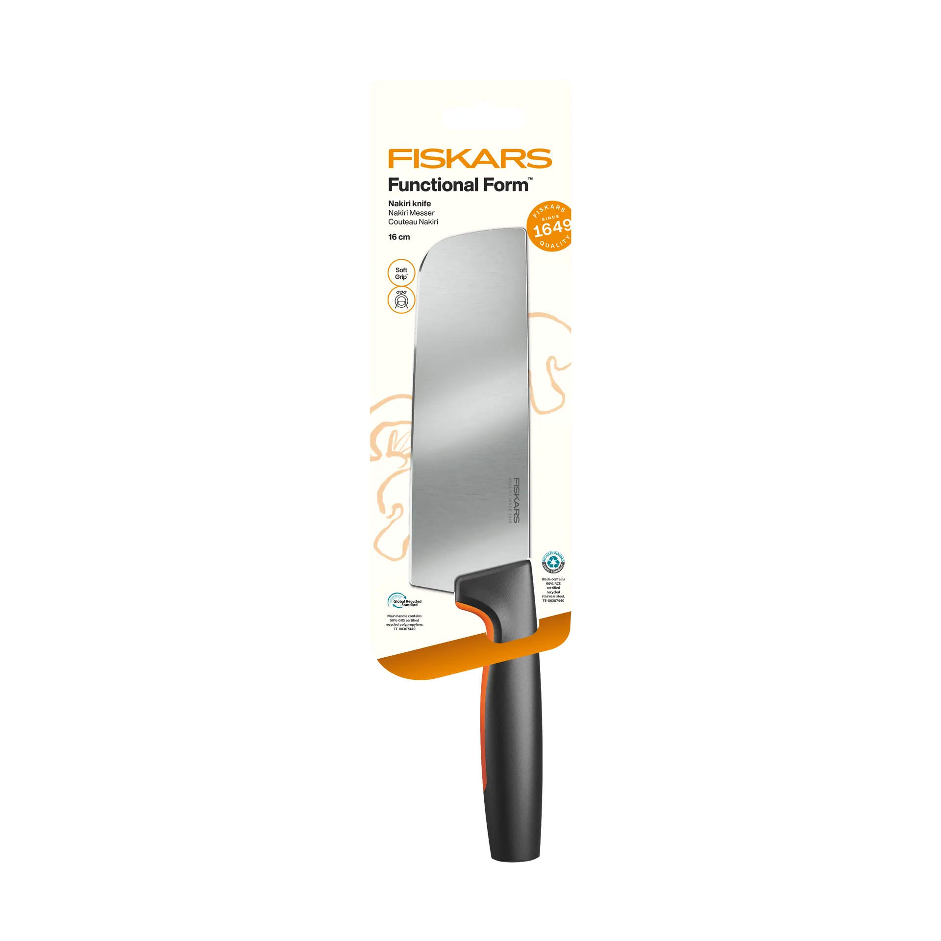 Functional Form nakiri knife, Stainless steel Fiskars