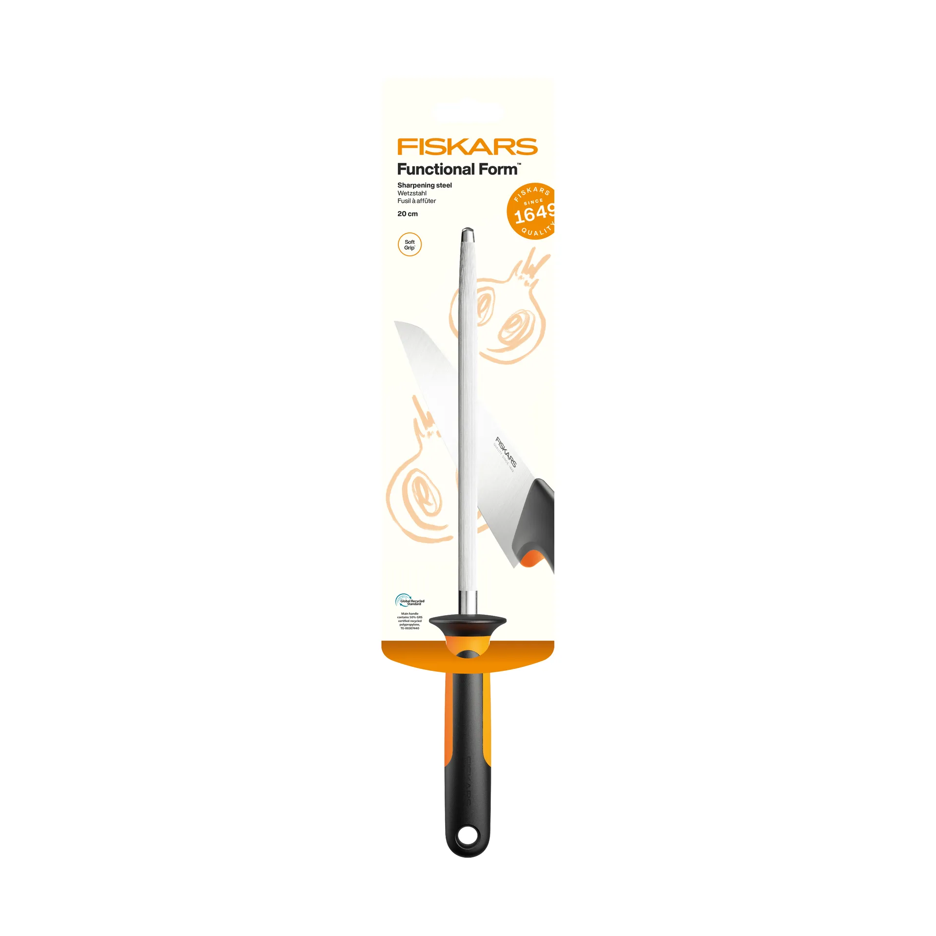 Functional Form sharpening steel, Stainless steel Fiskars