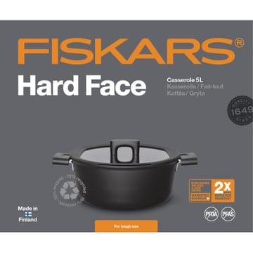 Hard Face casserole with lid - 5 l - Fiskars