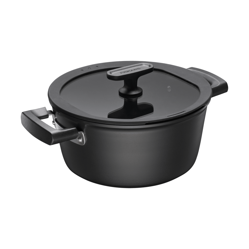 Fiskars Hard Face pot with lid Ceratec Superior 3.5 L
