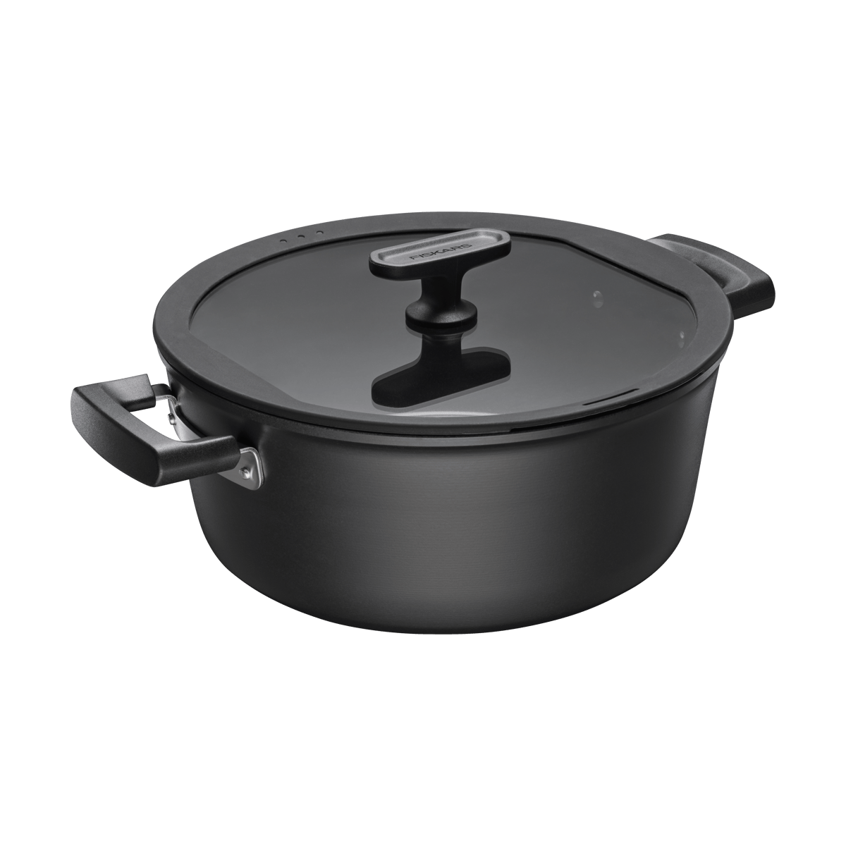 Fiskars Hard Face pot with lid Ceratec Superior 5 L