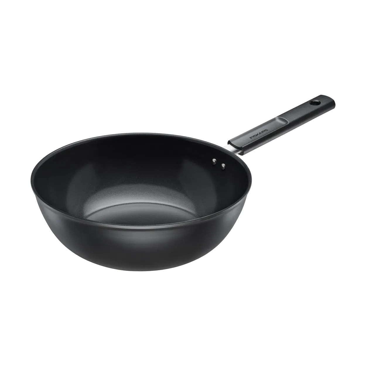 Fiskars Hard Face wok pan Ceratec Superior 28 cm | Scandinavian Design | Woks | Black