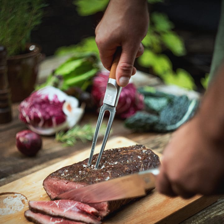 Norden steak fork - Stainless steel-birch - Fiskars