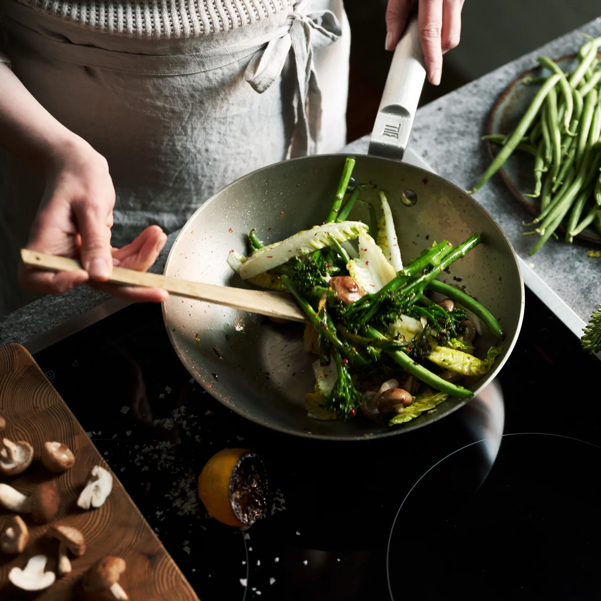 Norden wok stainless steel 28 cm, 28 cm Fiskars