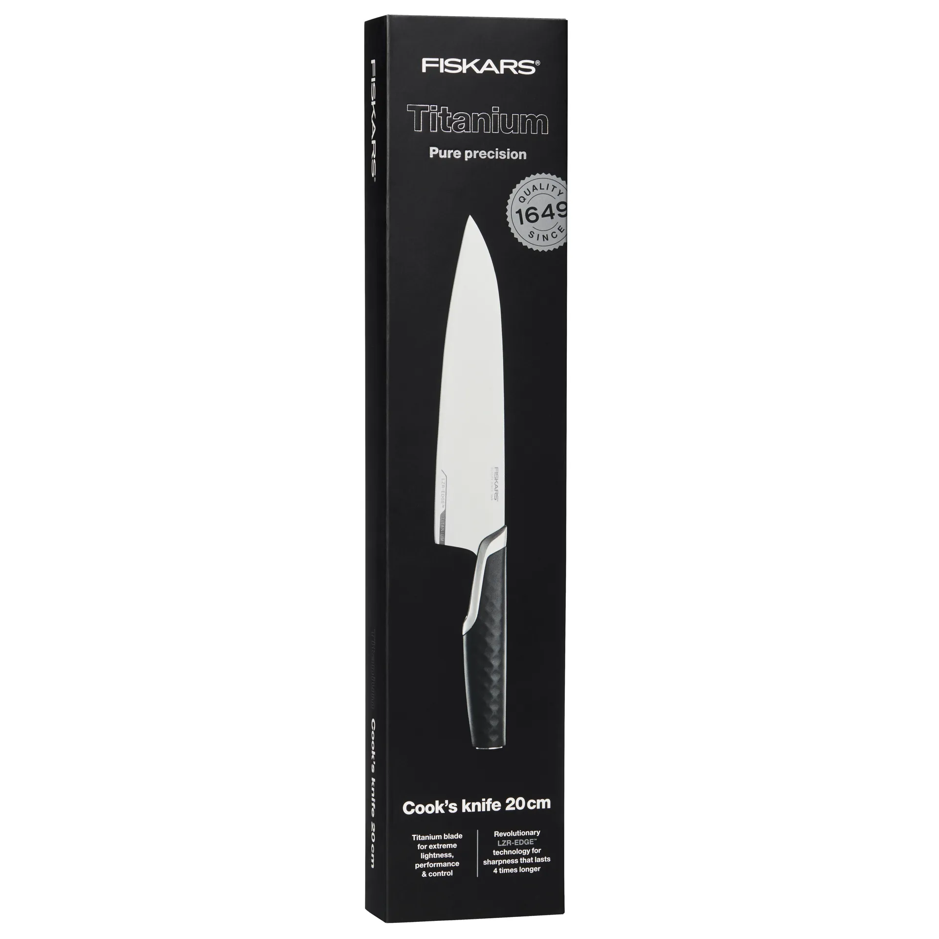 Titanium knife 20 cm, Black Fiskars