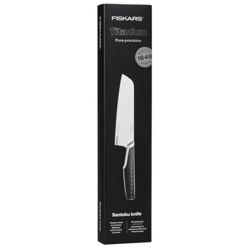 Titanium santoku knife 16 cm - Black - Fiskars