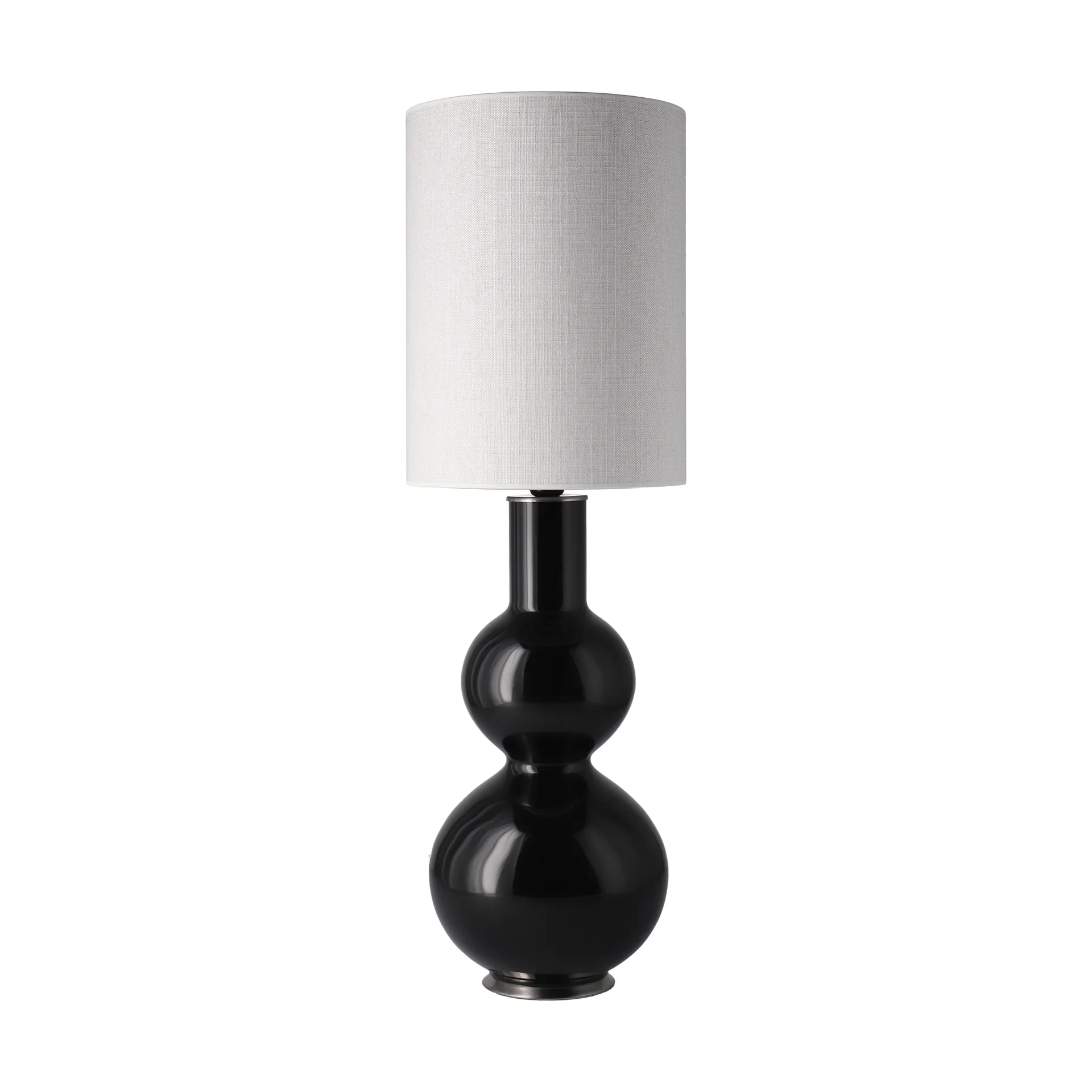 Augusta table lamp black lamp base, Babel Beige L Flavia Lamps