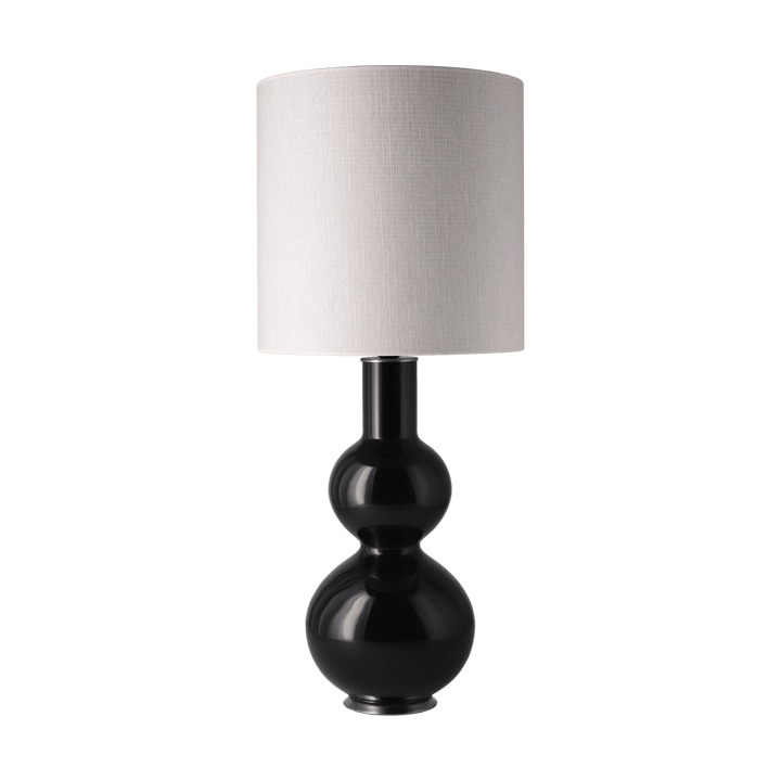 Augusta table lamp black lamp base - Babel Beige M - Flavia Lamps