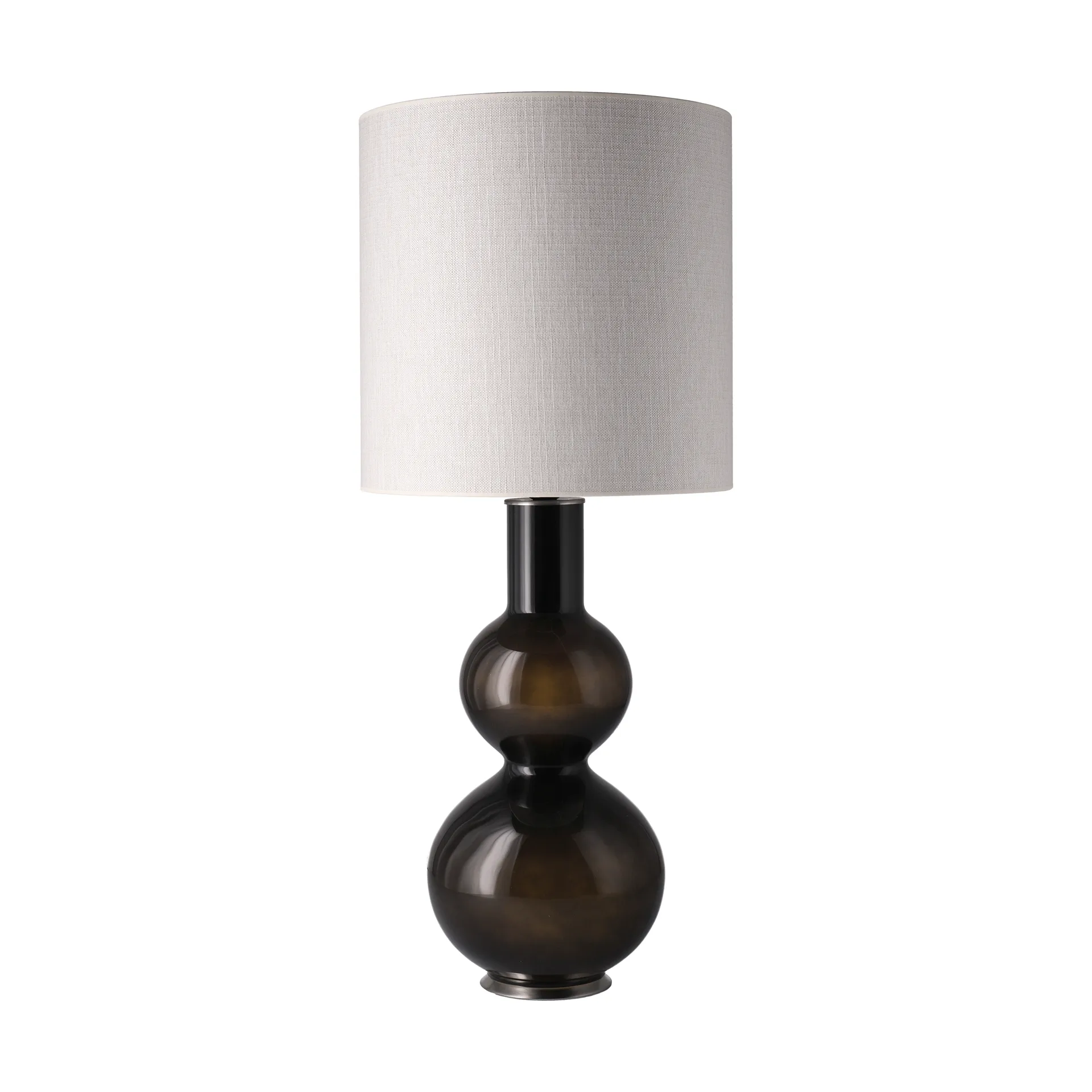 Augusta table lamp black lamp base, Babel Beige M Flavia Lamps
