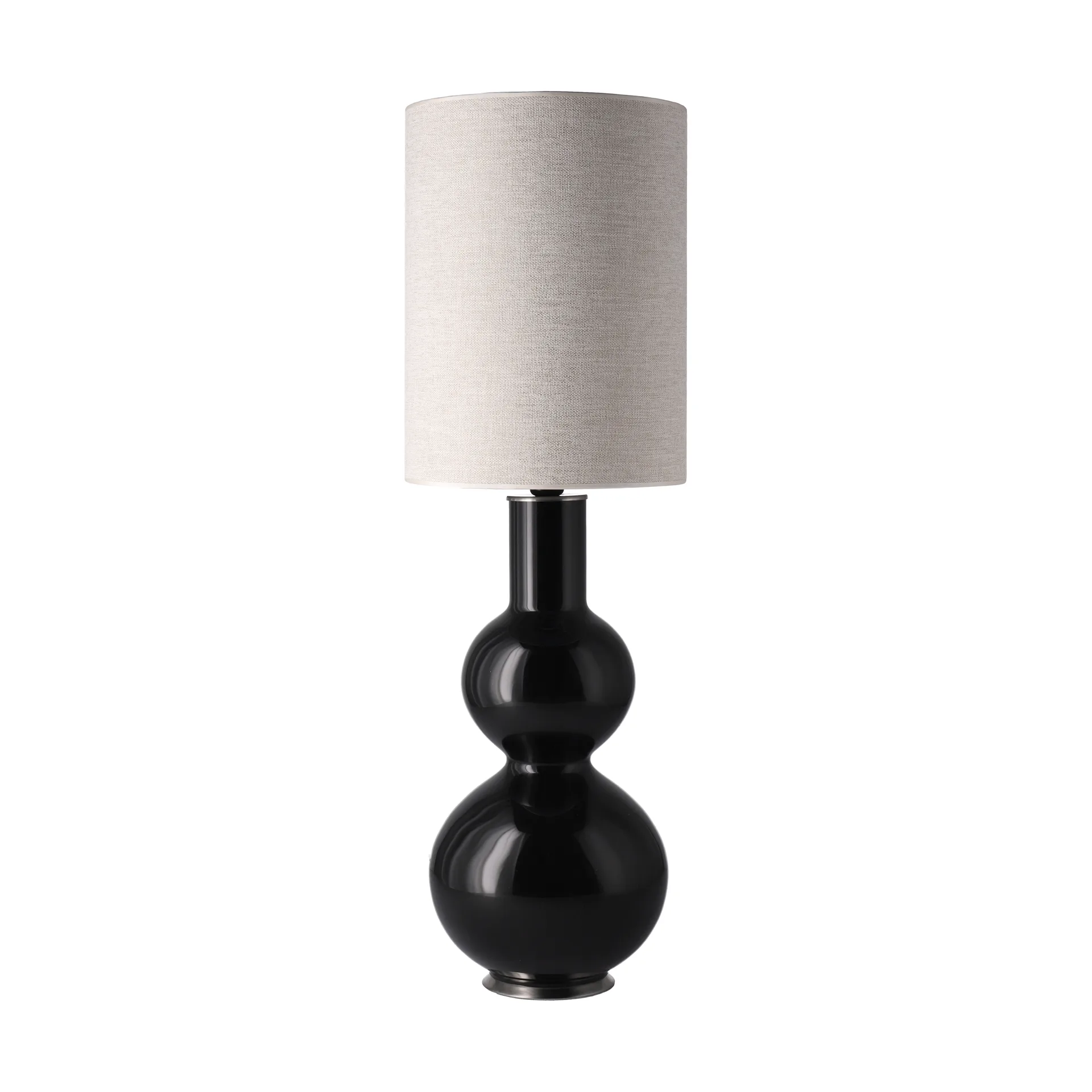 Augusta table lamp black lamp base, London Beige L Flavia Lamps