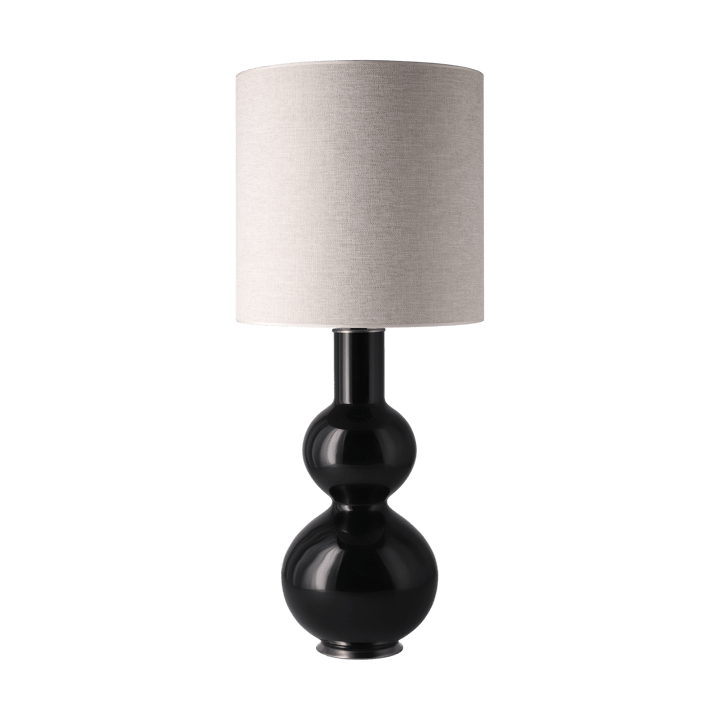 Augusta table lamp black lamp base - London Beige M - Flavia Lamps