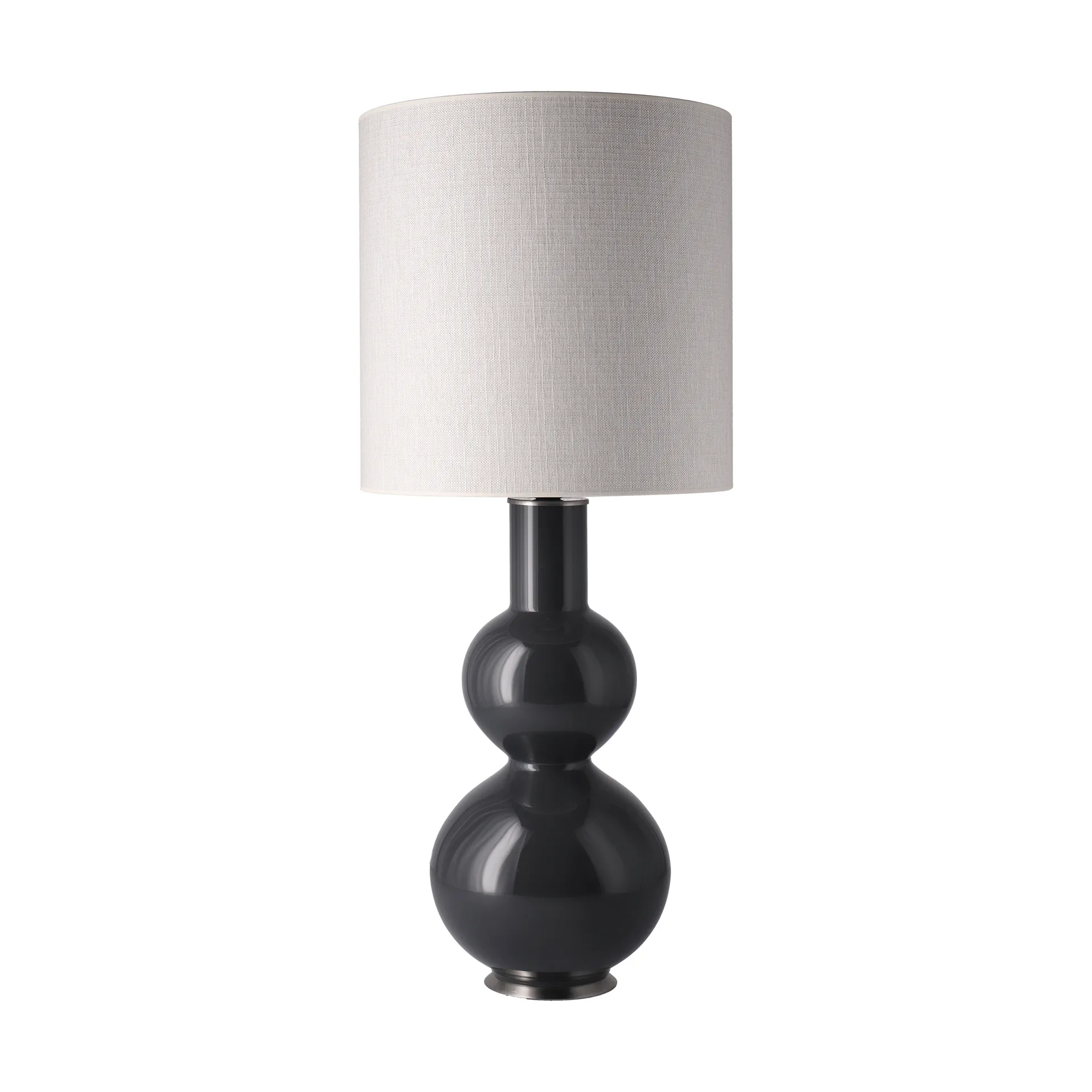 Augusta table lamp grey lamp base, Babel Beige M Flavia Lamps