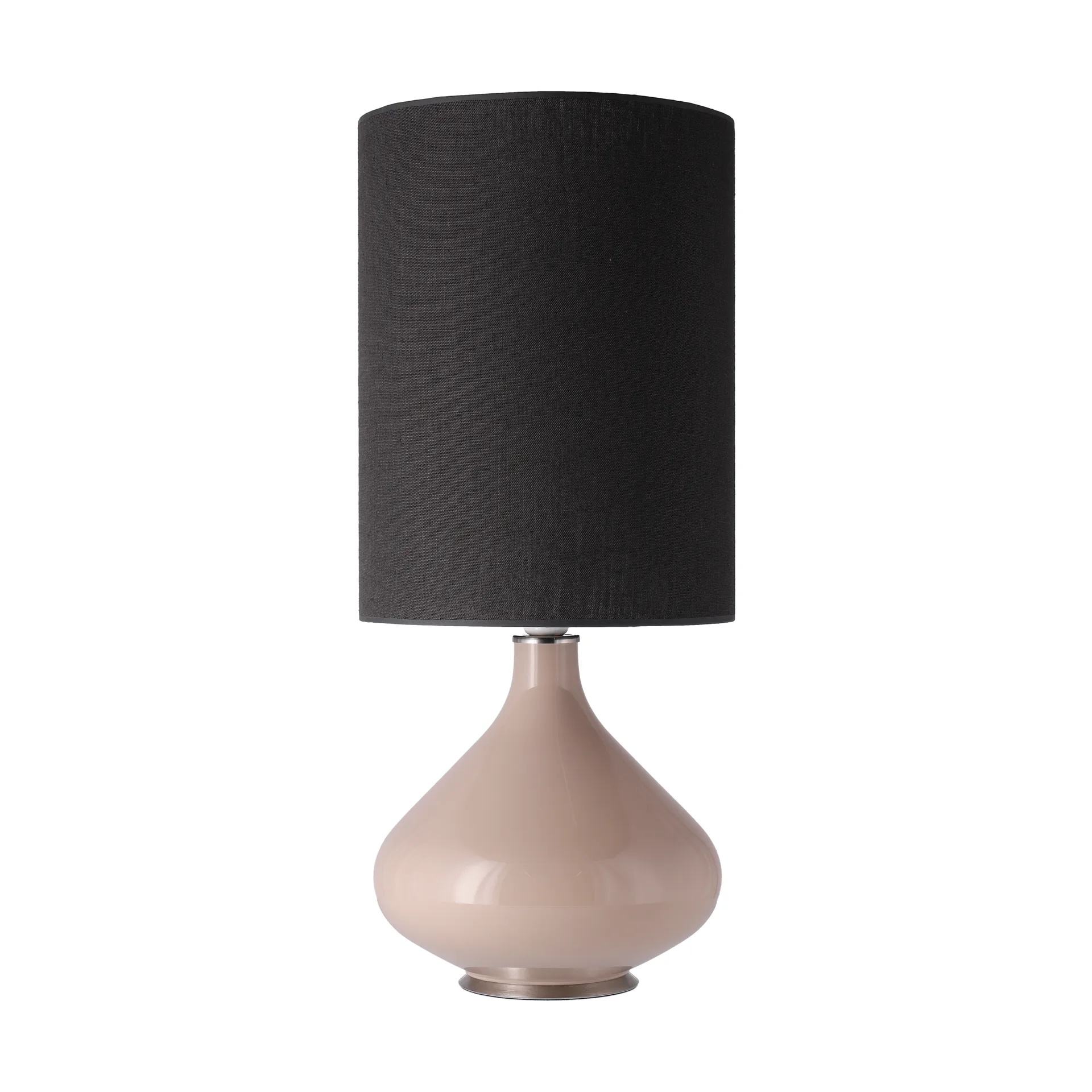 Flavia table lamp beige lamp base, Lino Negro L Flavia Lamps