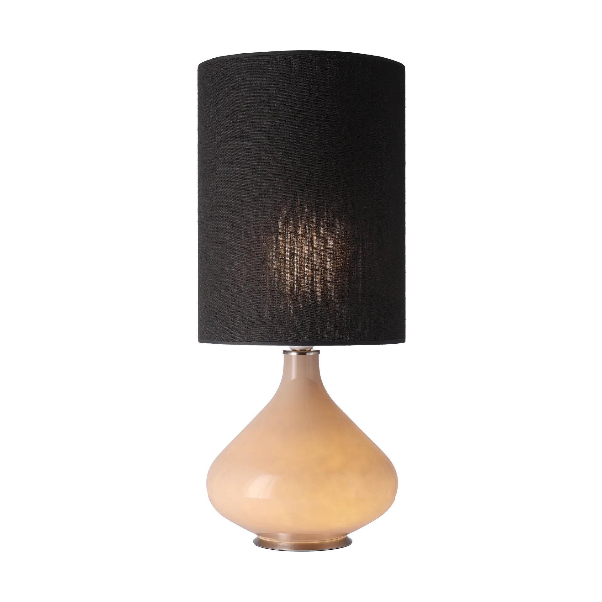 Flavia table lamp beige lamp base, Lino Negro L Flavia Lamps