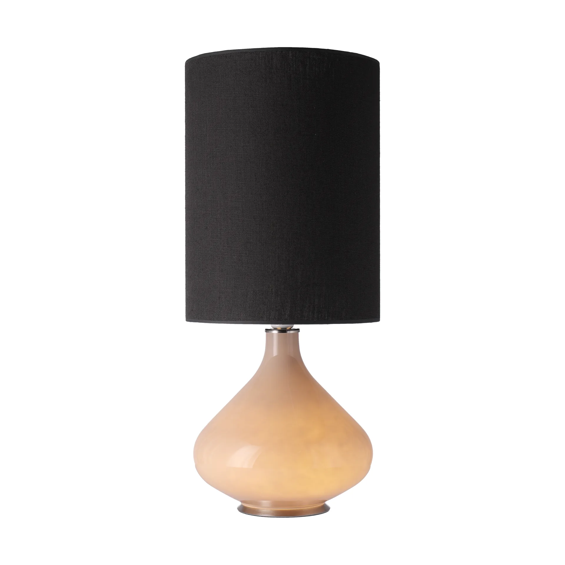 Flavia table lamp beige lamp base, Lino Negro L Flavia Lamps