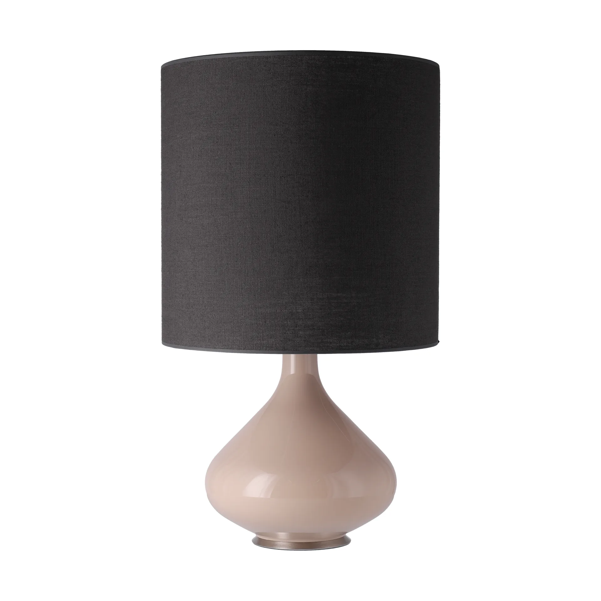 Flavia table lamp beige lamp base, Lino Negro M Flavia Lamps