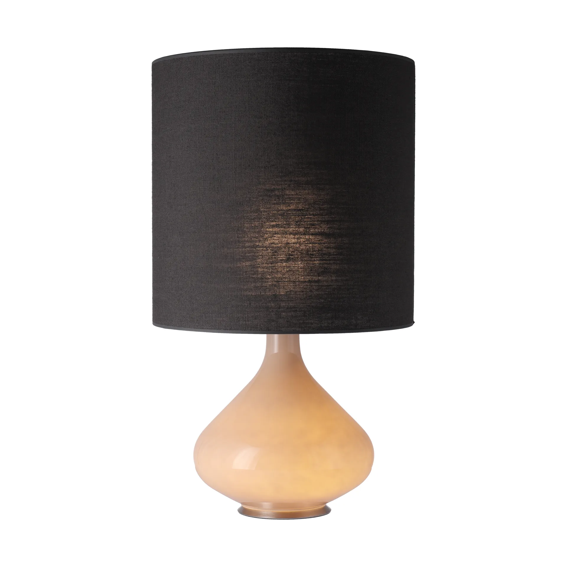 Flavia table lamp beige lamp base, Lino Negro M Flavia Lamps
