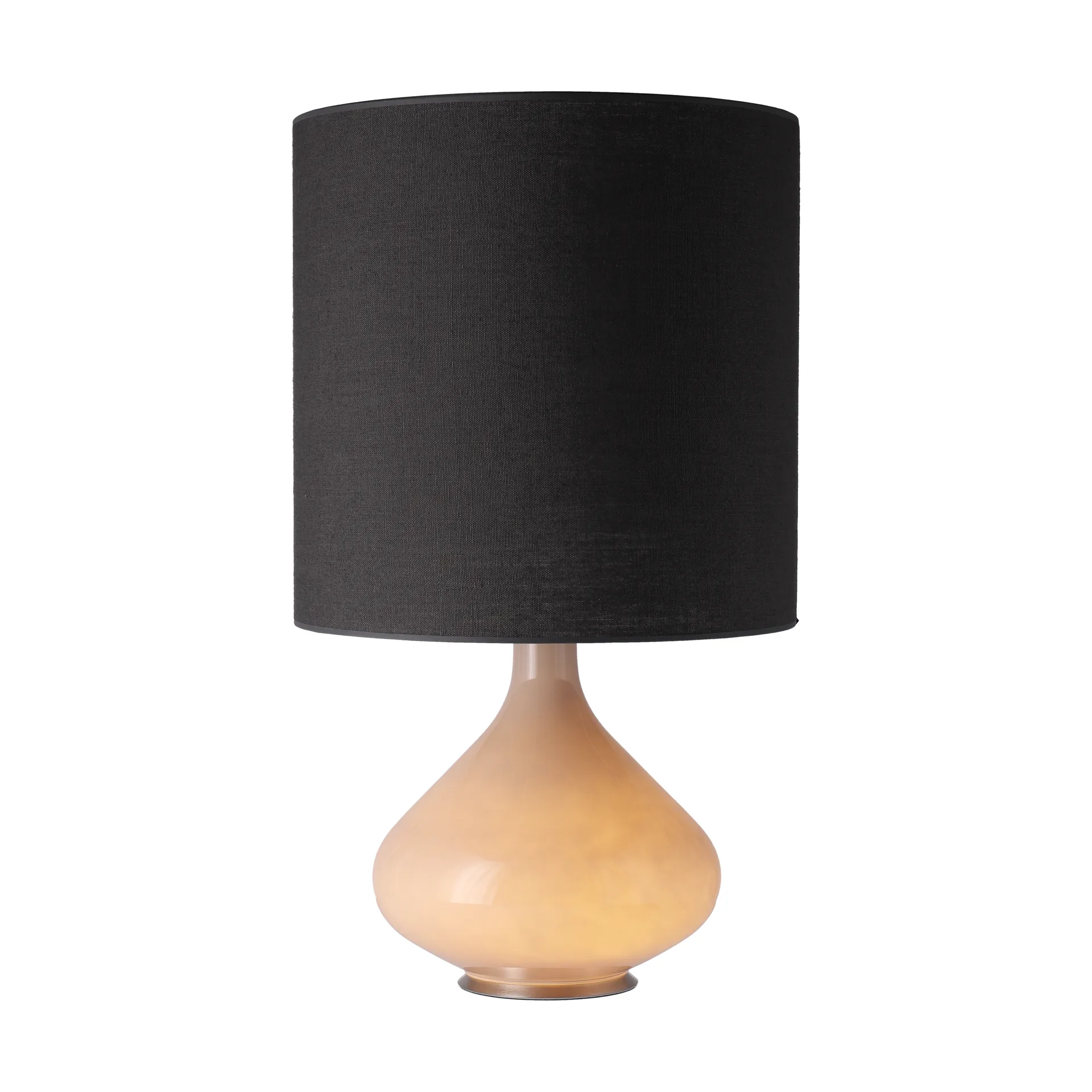 Flavia table lamp beige lamp base, Lino Negro M Flavia Lamps