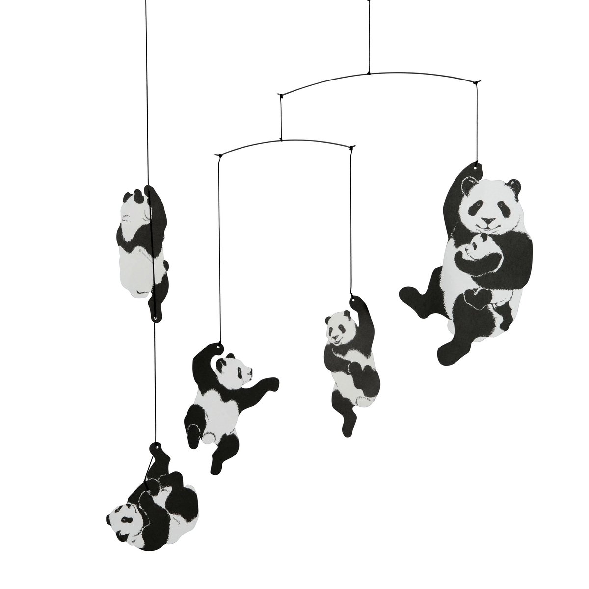 Flensted Mobiles Panda mobile black-white