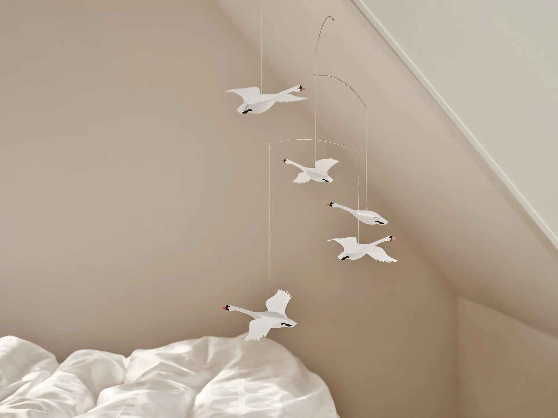 Scandinavian swan mobile, multi Flensted Mobiles