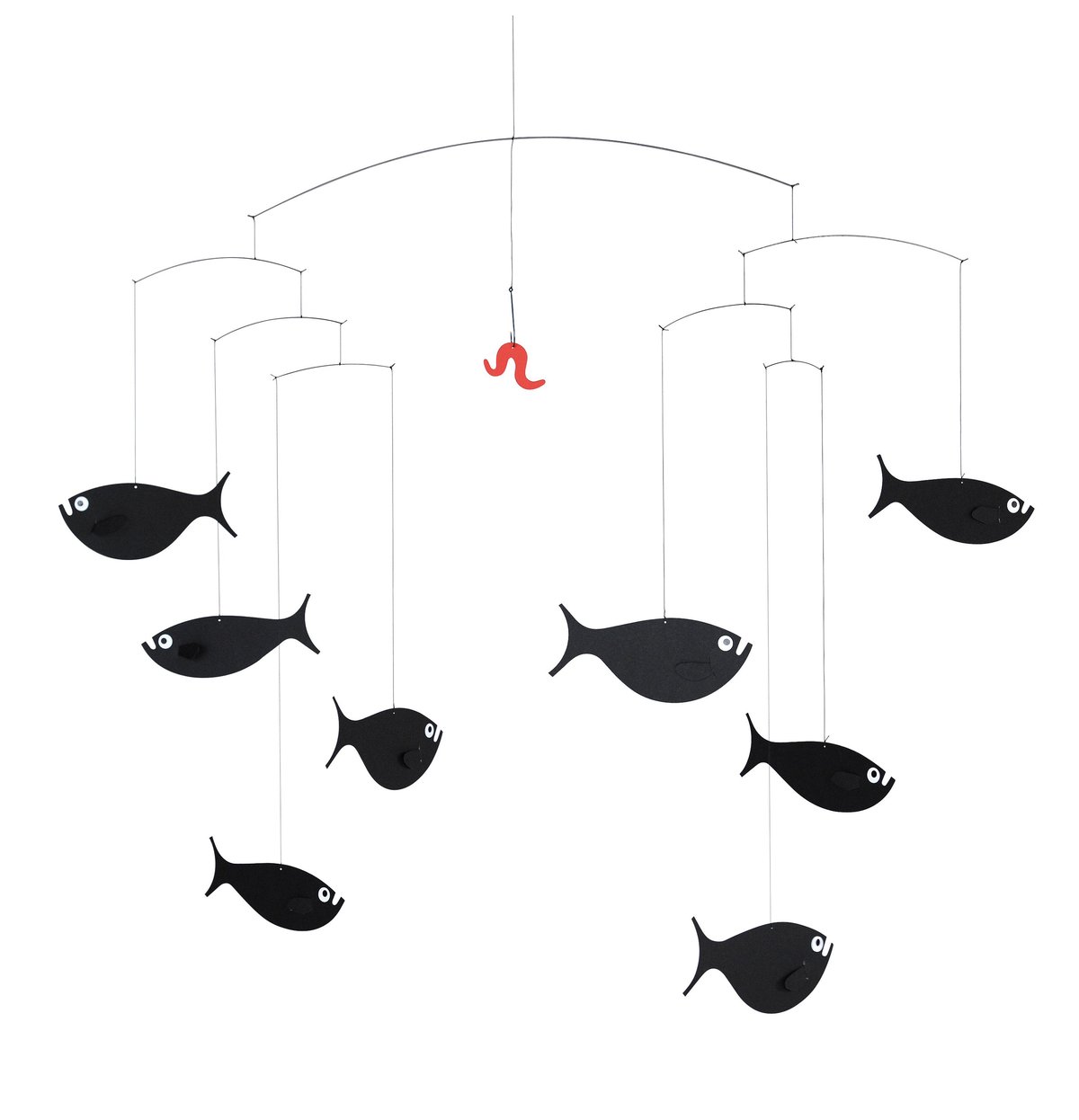 Flensted Mobiles Shoal of fish mobile black