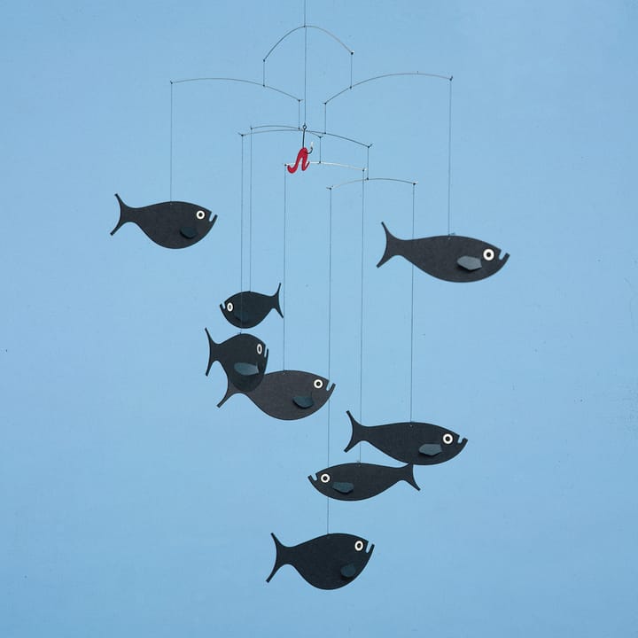 Shoal of fish mobile, black Flensted Mobiles