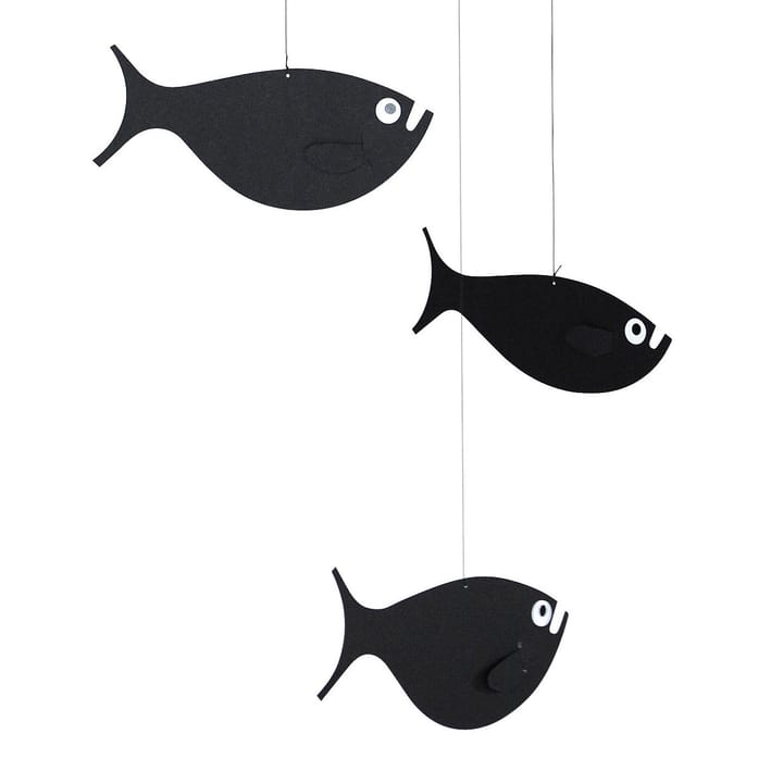 Shoal of fish mobile, black Flensted Mobiles