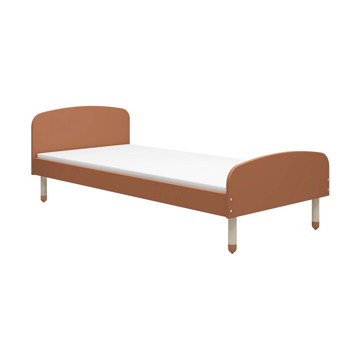 FLEXA Dots single bed 96x204 cm Rose