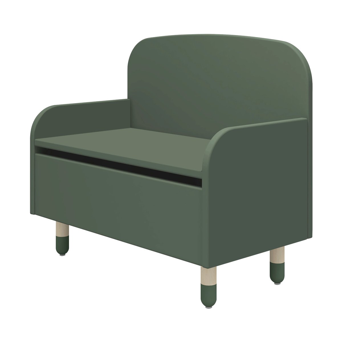 FLEXA Dots storage bench Green | Scandinavian Design | Stools | Green