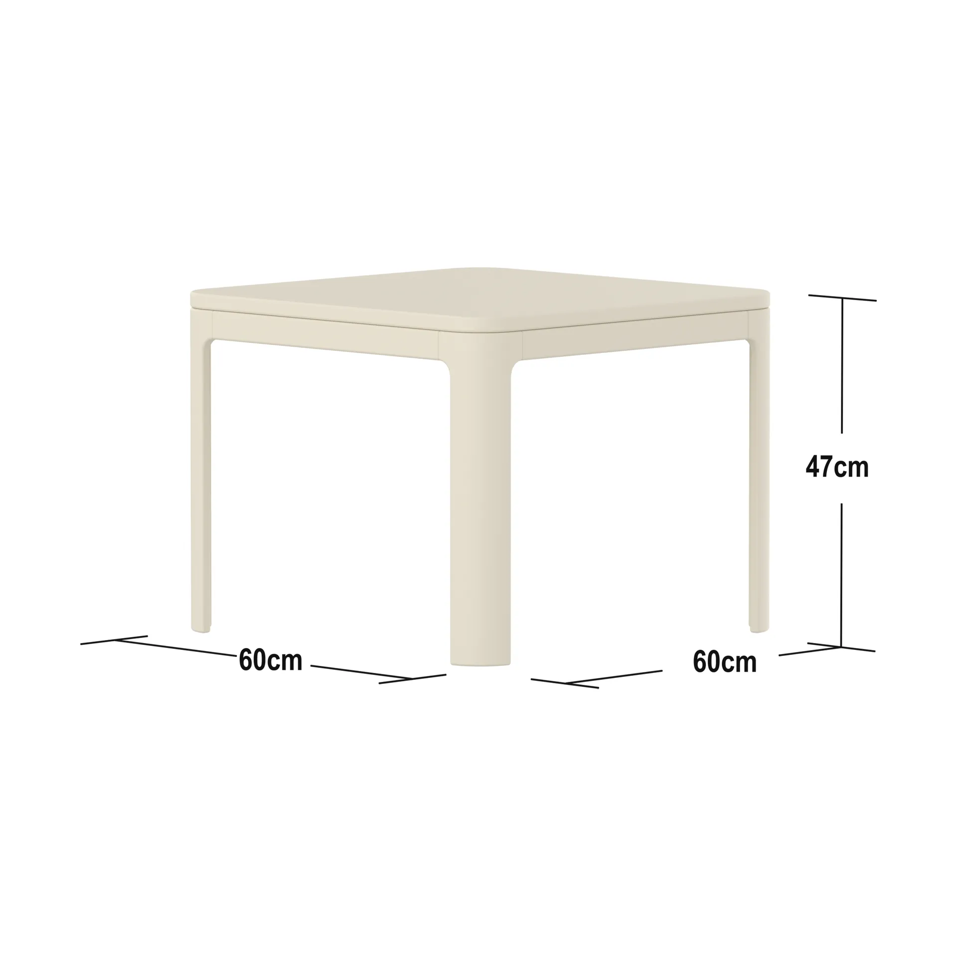 Nova table 47x60x60 cm, Cream FLEXA