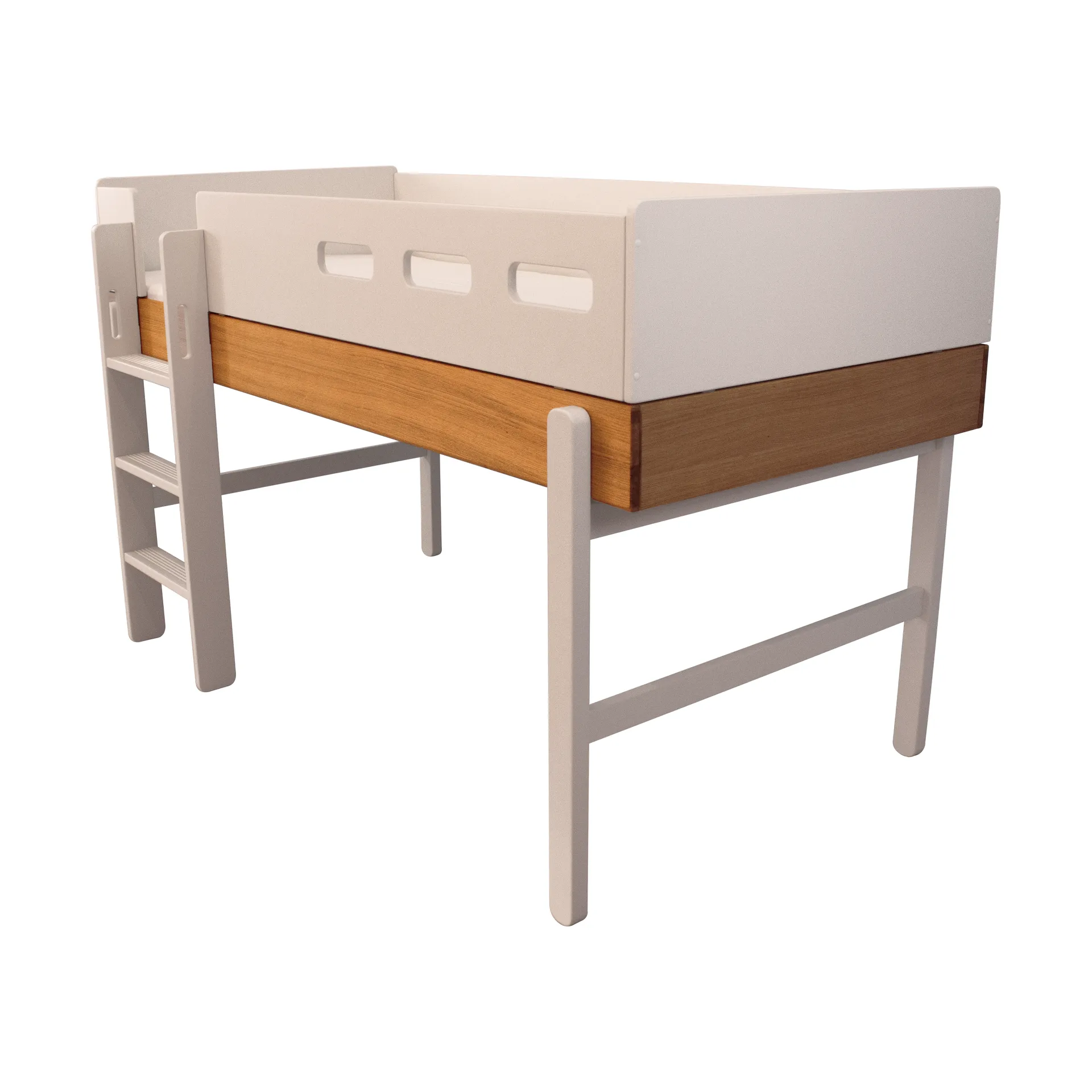 Popsicle high bed, Oak Cream FLEXA