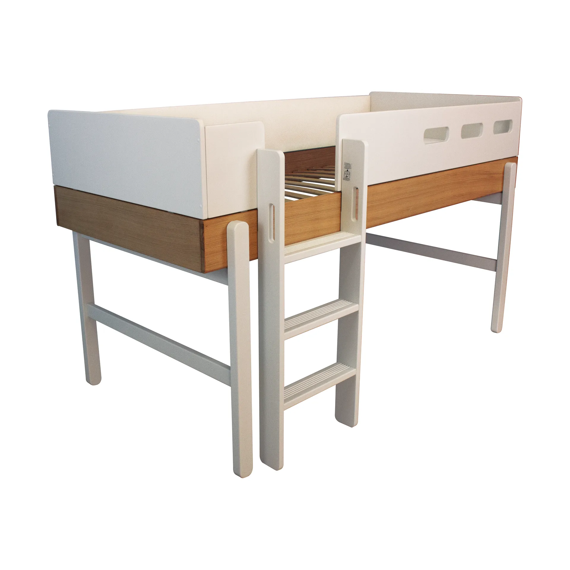 Popsicle high bed, Oak Cream FLEXA