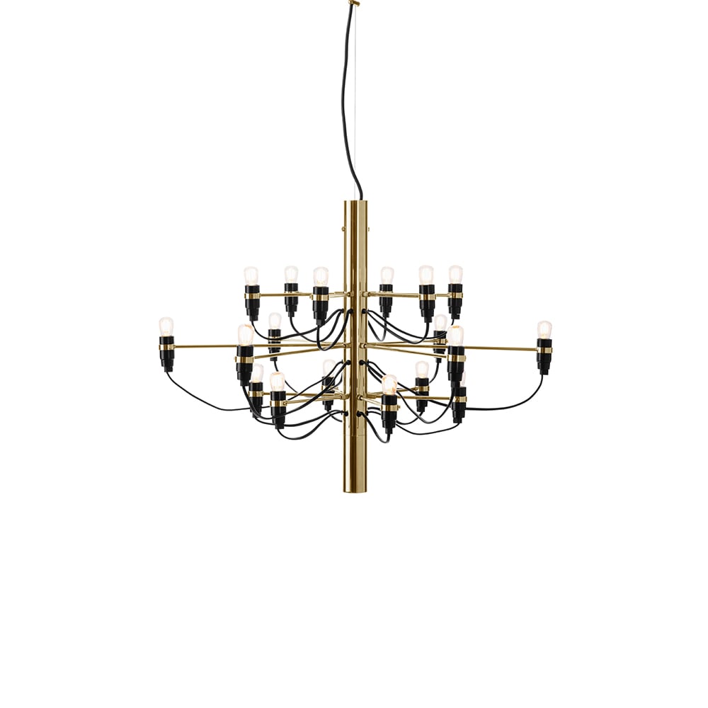 Flos 2097 Sarfatti chandelier Brass 18 lamps | Scandinavian Design | Pendant lamps | Gold-coloured