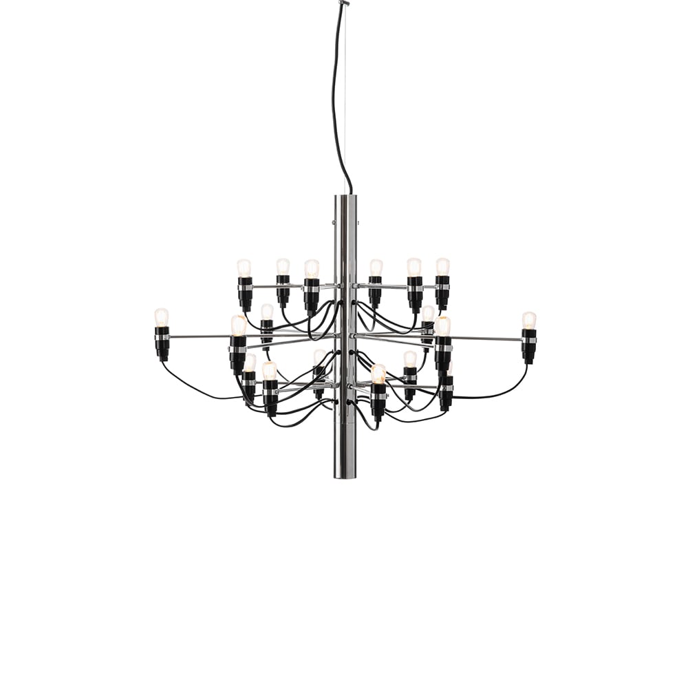 Flos 2097 Sarfatti chandelier Chrome 18 lamps | Scandinavian Design | Pendant lamps | Silver-coloured
