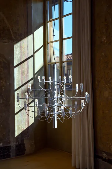 2097 Sarfatti chandelier LED - Matte White 30 lamps - Flos