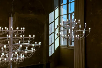 2097 Sarfatti chandelier LED - Matte White 30 lamps - Flos