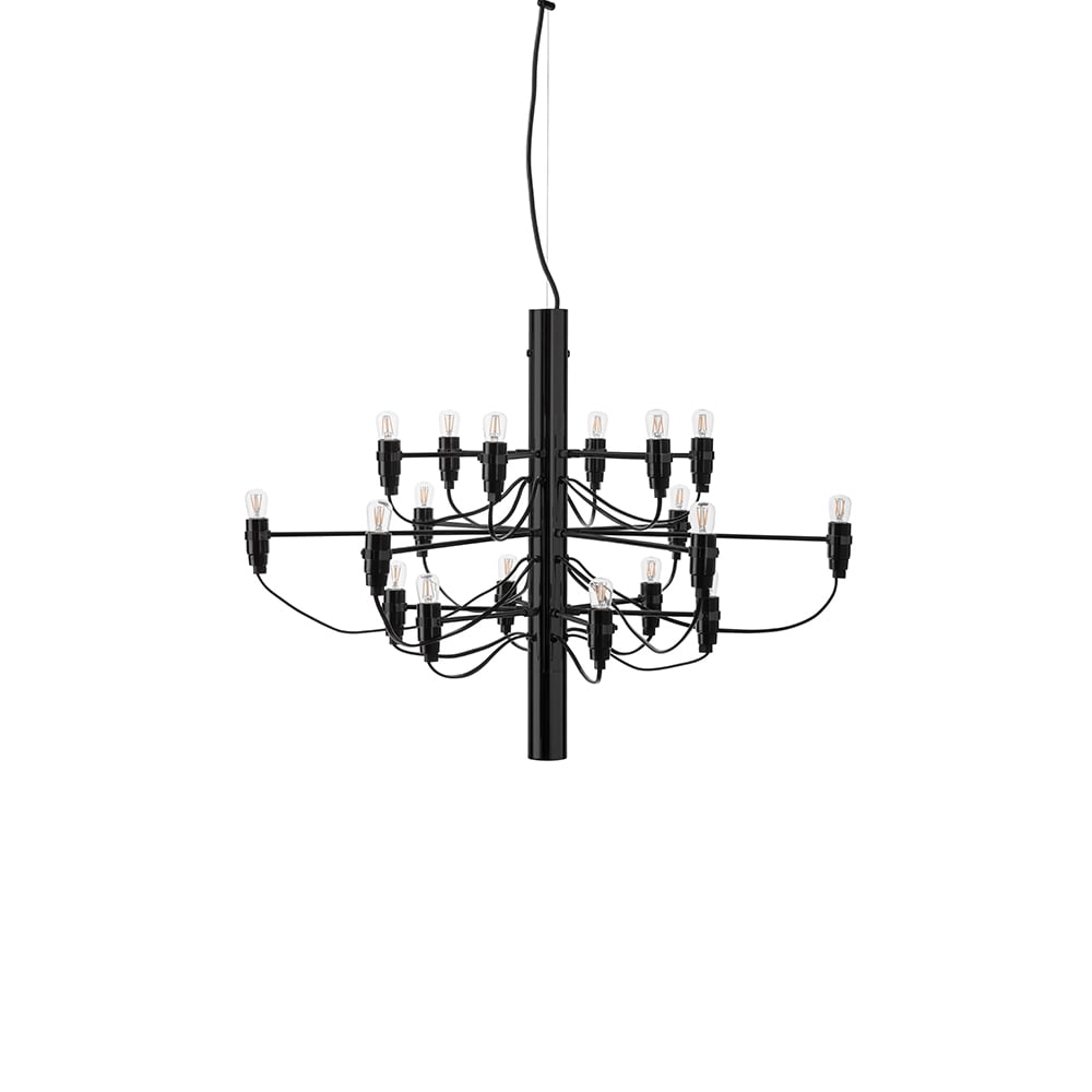Flos 2097 Sarfatti chandelier Matte black 18 lamps | Scandinavian Design | Pendant lamps | Black